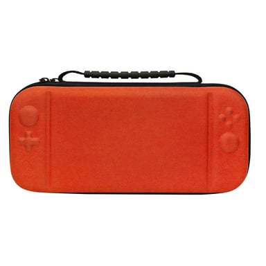 Housse de protection Alpha Omega Players Hard-Shell pour Nintendo Switch 2 orange et bleu, poche filet et rangement 10 jeux