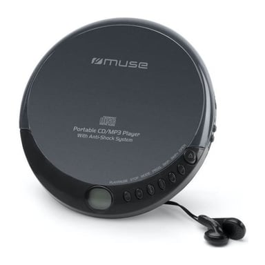 MUSE M-900 DM - Lector CD/MP3 programable - Función antichoque - Pantalla LCD - Pistas programables: CD 20, MP3 99 - Negro