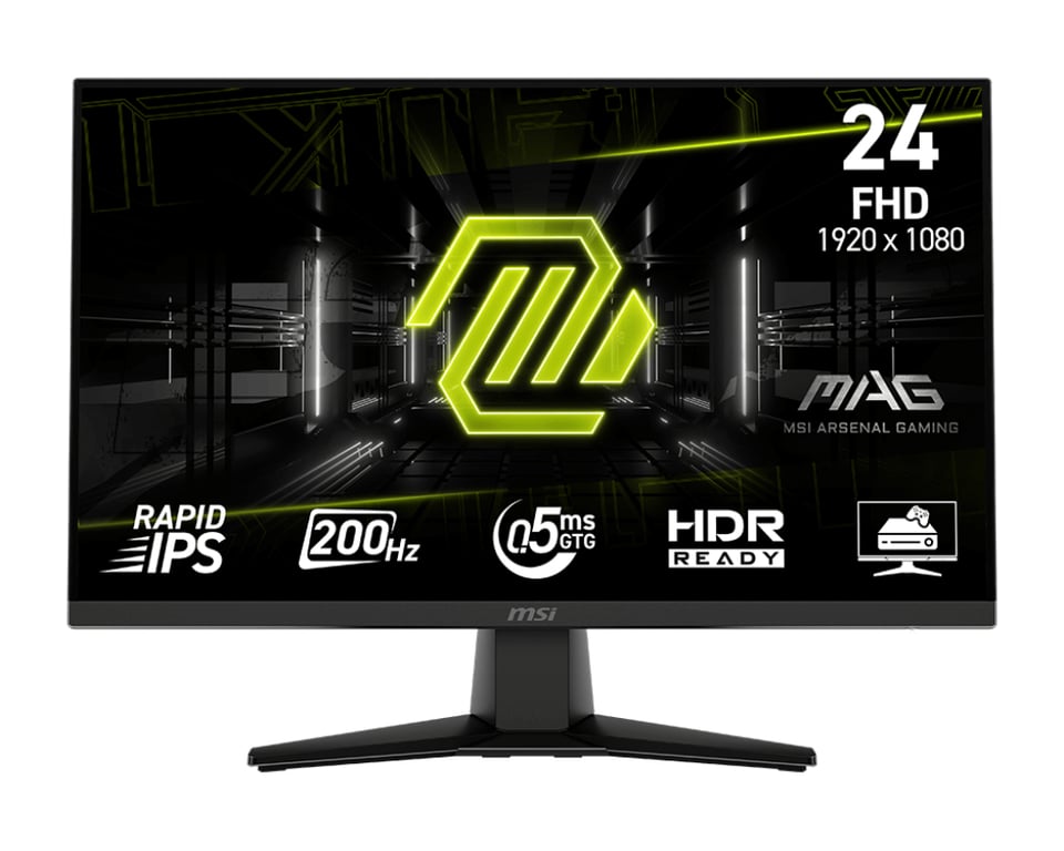 Ecran PC Gamer MSI MAG242F Ecran IPS 24 FHD 200Hz 0.5ms Adaptive Sync - vue 2