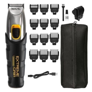 Wahl Extreme Grip Recortadora de Barba Negra/Acero Inoxidable