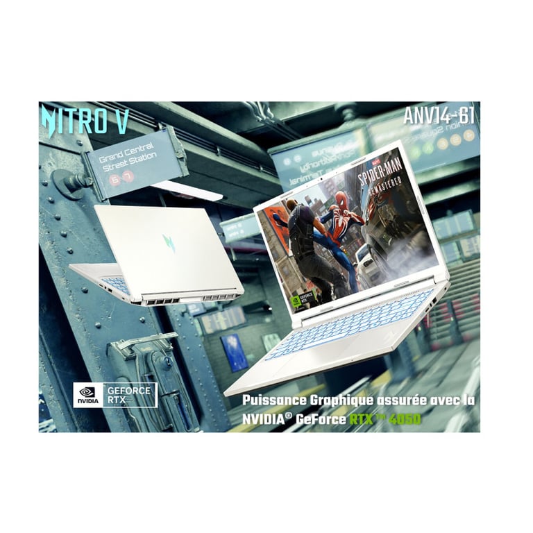 PC portable gaming Acer Nitro V 14 ANV14 61 R7NL 14 WUXGA 120 Hz AMD Ryzen™ 5 RAM SSD Nvidia GeForce RTX 4050 - vue 7