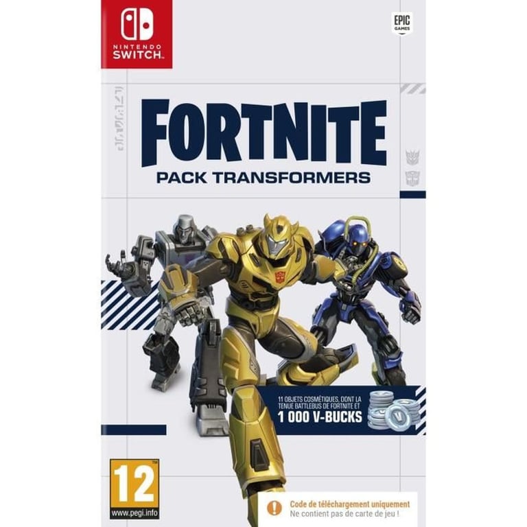 Fortnite Pack Transformers - Jeu Nintendo Switch - Neuf