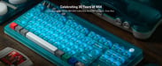 Teclado Mecánico Retro 8BitDo Clear Blue Edition (Teclado Qwerty 87 teclas - DISPOSICIÓN ANSI / ANSI LAYOUT)
