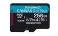 Kingston Technology 256 GB microSDXC Canvas Go Plus Gen4 200R A2 U3 Confezione singola senza ADP