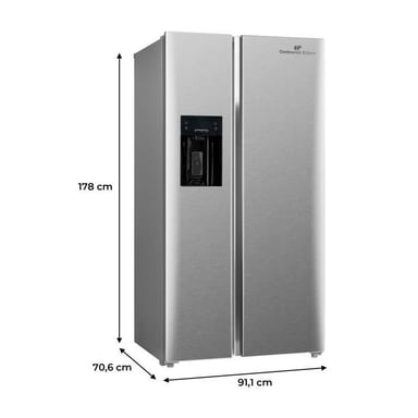 Frigorífico americano - CONTINENTAL EDISON - CERANF556IX1 - Dispensador de agua / hielo - Clase