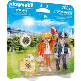 Playmobil Duo Secouriste et Policière Action et Secours Neuf