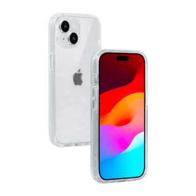 GEN 2.0 Custodia ibrida Invisible Sparkle per Apple iPhone 15 Plus, trasparente