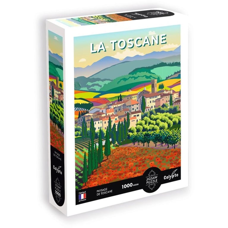 Puzzle SENTOSPHERE Calypto 1000 pièces Paysage de la Toscane Toucher soyeux Dès - vue 1