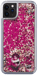 Custodia Karl Lagerfeld Bling Bling con charms fluttuanti per Apple iPhone 11 Pro Max, rosa