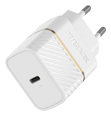 Caricatore da parete OtterBox EU 20W - 1X USB-C 20W USB-PD, bianco polvere di nuvola