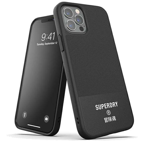 SuperDry Canvas moulé iPhone 12/12 Pro étui noir