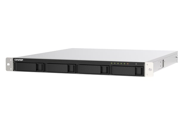 QNAP TS-453DU NAS Bastidor (1U) Intel® Celeron® J4125 4 GB DDR4 0 TB QNAP Turbo System Negro, Gris