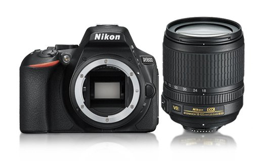 Nikon D5600 + AF-S DX 18-105mm G ED VR + 8GB SD Juego de cámara SLR 24,2 MP CMOS 6000 x 4000 Pixeles Negro