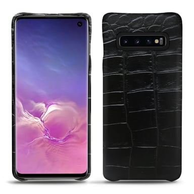 Funda de piel Samsung Galaxy S10 - Tapa trasera - Negro - Cueros especiales