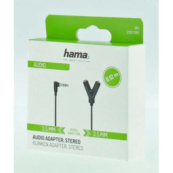 Hama 00205190 câble audio 0,2 m 3,5mm 2 x 3.5mm Noir