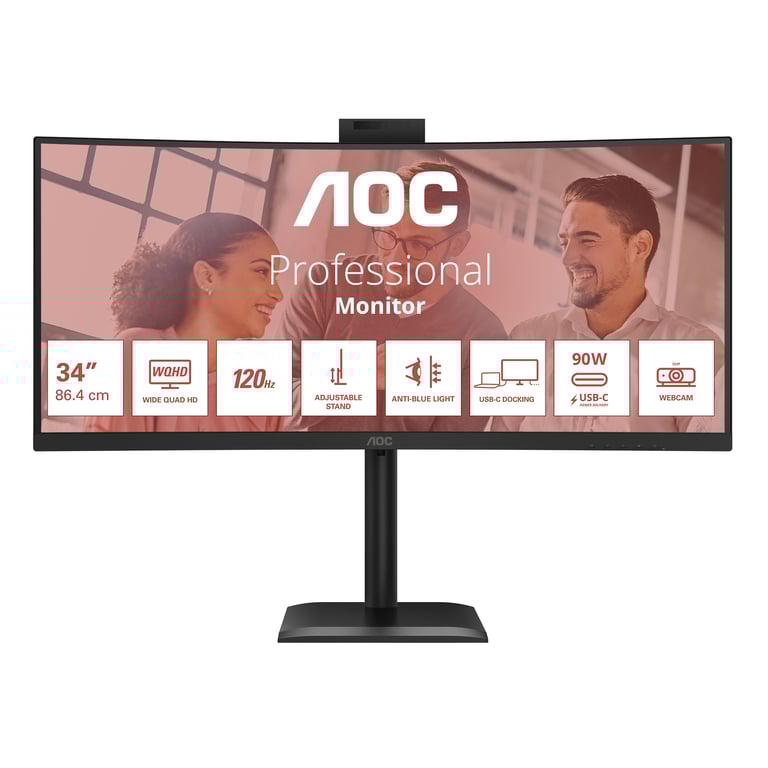AOC E4 CU34E4CW écran plat de PC 86 4 cm 34 3440 x 1440 pixels UltraWide Quad HD LED Neuf