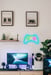 Candyshock LED Décorative Joystick – Néon LED sur Plexi, USB-A, Fixation Murale Incluse -Bleu