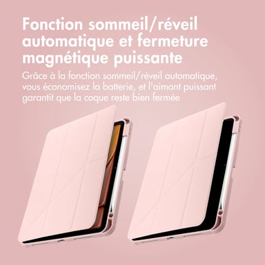 imoshion Coque tablette Origami pour Apple iPad 11 (2025) 11 pouces A16 / iPad 10 (2022) 10.9 pouces - Rose