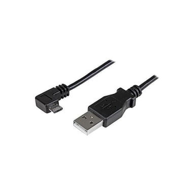 StarTech.com Câble de charge et synchronisation Micro USB de 1 m - USB-A vers Micro-B a angle droit - M/M - 0,25 mm² (USBAUB1MRA)