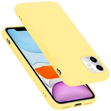 Coque pour Apple iPhone 11 en LIQUID YELLOW Housse de protection Étui en silicone TPU flexible