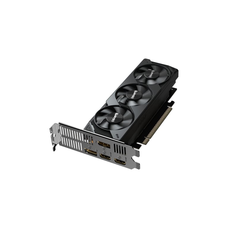 GIGABYTE GeForce RTX 5050 OC Low Profile 8G Carte Graphique - 8GB GDDR6, 128bit, PCI-E 5.0, 2587MHz Fréquence du cœur, 2 x DP, 2 x HDMI, NVIDIA DLSS 4, GV-N5050OC-8GL - Neuf