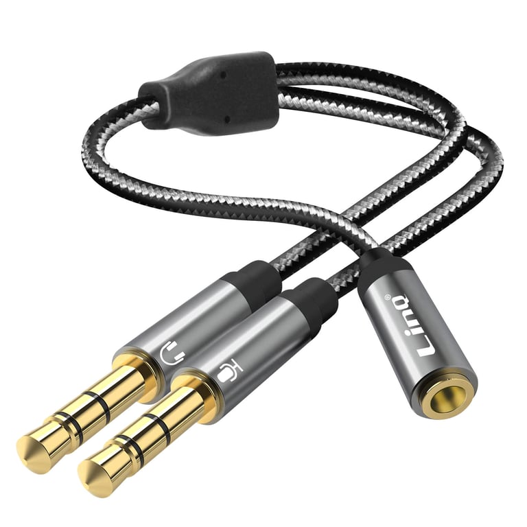 "Adaptateur Audio Jack 3.5mm femelle vers 2x Jack 3.5mm mâle LinQ - Neuf"