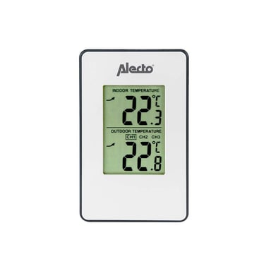 Alecto Estación Meteorológica con Sensor Inalámbrico y Pantalla LCD Modelo WS-1050 Blanco