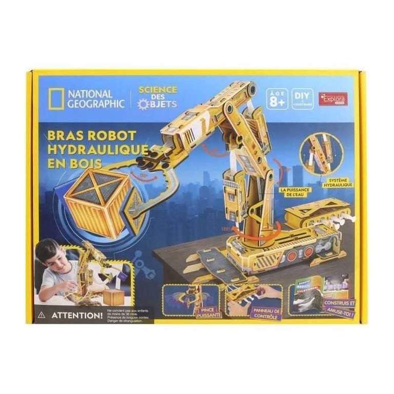 Maquette 3D NATIONAL GEOGRAPHIC EXPLORA Engin de Chantier Pince Hydraulique 56x37 cm Dès - vue 3