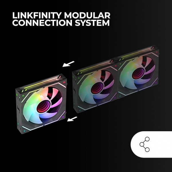 Mars Gaming MF LINKFINITY Boitier PC Ventilateur 12 cm 1 pièce Neuf - vue 2