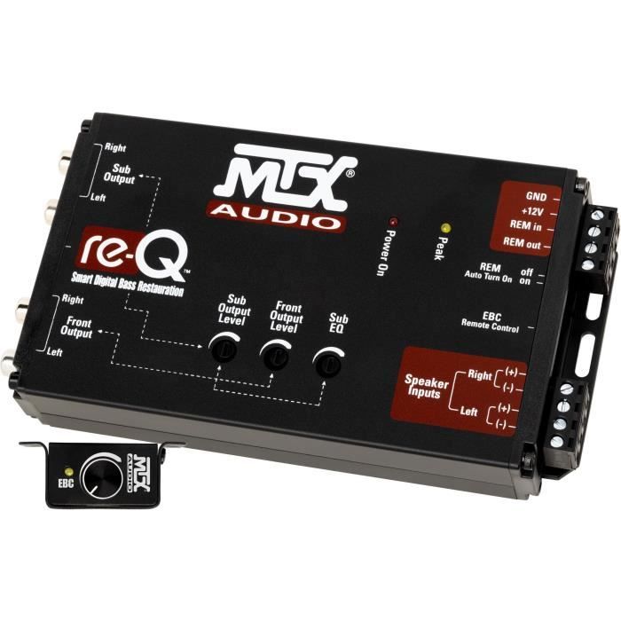 Processeur MTX AUDIO Entrées haut niveau vers sorties RCA - vue 2