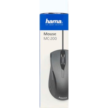 Hama MC-200 souris Bureau Droitier USB Type-A Optique 1000 DPI