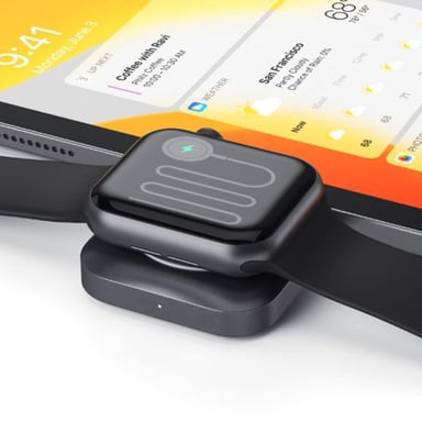 Satechi Estación de carga magnética para Apple Watch Gris oscuro