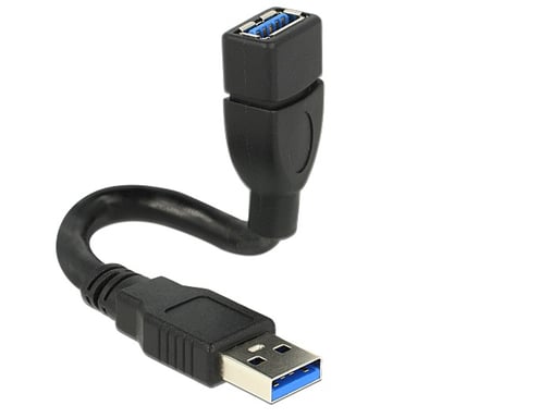 DeLOCK 0,15 m 2xUSB3.0-A Cavo USB 0,15 m USB 3.2 Gen 1 (3.1 Gen 1) USB A Nero
