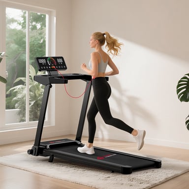 Cinta de correr plegable Q8, velocidad 1-12 km/h, inclinación manual del 5%