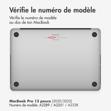 imoshion Coque Laptop pour Apple MacBook Pro 13 pouces (2020 / 2022) - Transparent