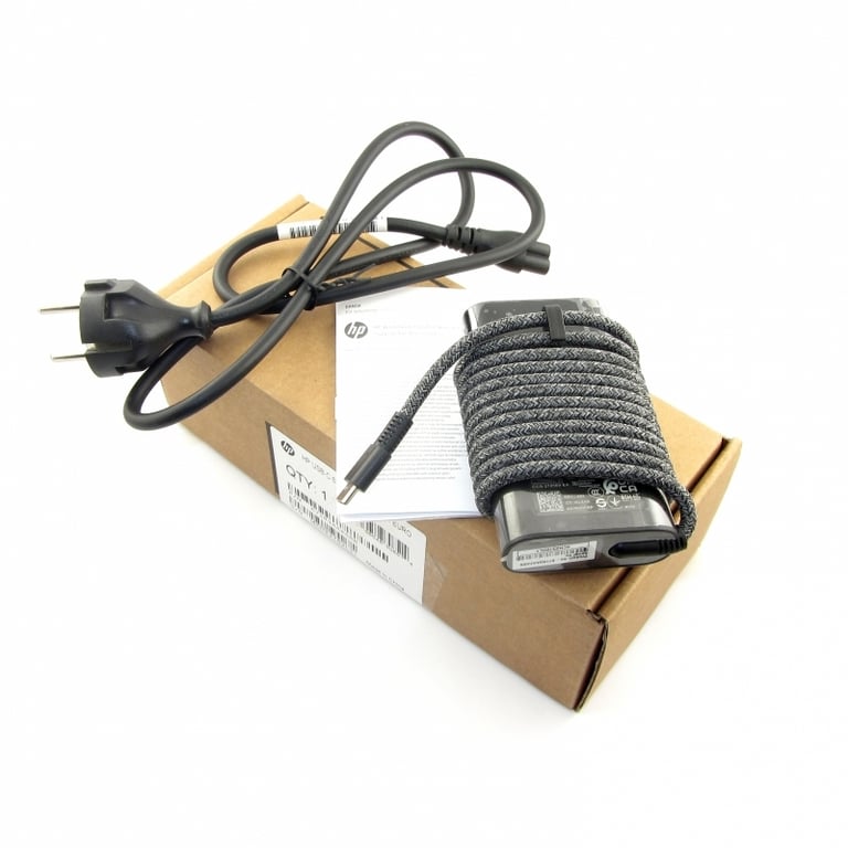 65W original USB-C charger (power supply) 1HE08AA#ABB, TPN-CA06, 925740-002, 860209-850, TPN-AA03, plug USB-C