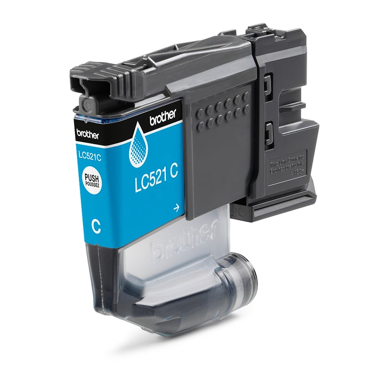 Cartouche Brother LC521C Cyan 500 pages Pack individuel - vue 3