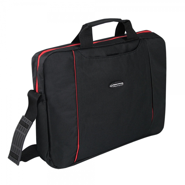 Esperanza Salerno 39,6 Cm (15.6 ) Sac Toploader Noir, Rouge - Excellent État