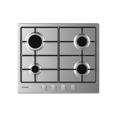 Candy CEL6PBRX Table de cuisson à gaz encastrable 59 cm en acier inoxydable 4 brûleurs - Neuf