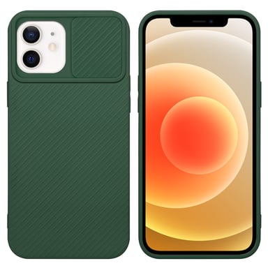 Coque pour Apple iPhone 12 en Bonbon Vert Housse de protection Étui en silicone TPU flexible et avec protection pour appareil photo