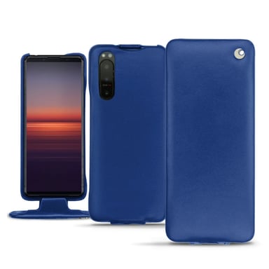 Housse cuir Sony Xperia 5 II -  - Bleu - Cuir lisse