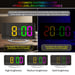 Despertador digital con superficie de espejo 3 niveles de brillo colores RGB