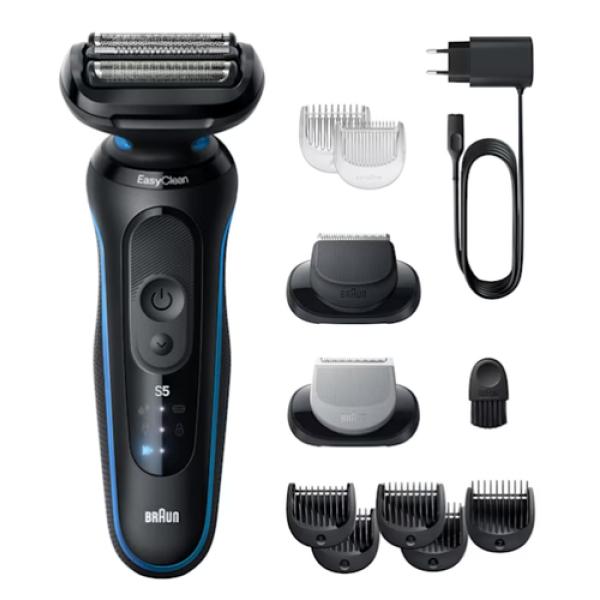 Braun Series 5 52 B1650S Rasoio Elettrico Wet&Dry Blu con Rifinitore - vue 1