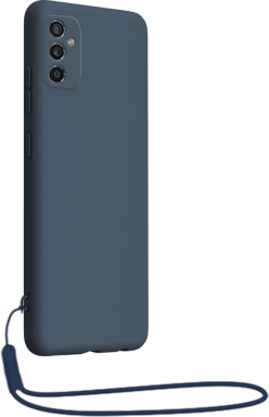 Cover per Samsung M52 5G silicone con cordino da polso abbinato