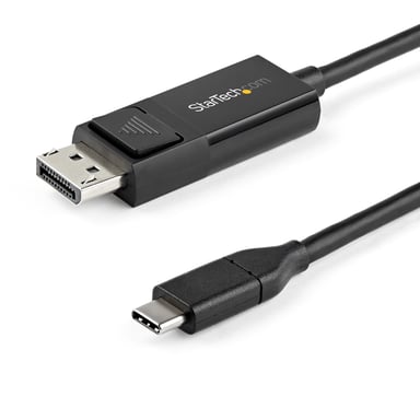 StarTech.com Cable de 1m USB C a DisplayPort 1.2 de 4K a 60Hz - Cable Adaptador de Vídeo Bidireccional DP a USB-C o USB-C a DP Reversible - HBR2/HDR -