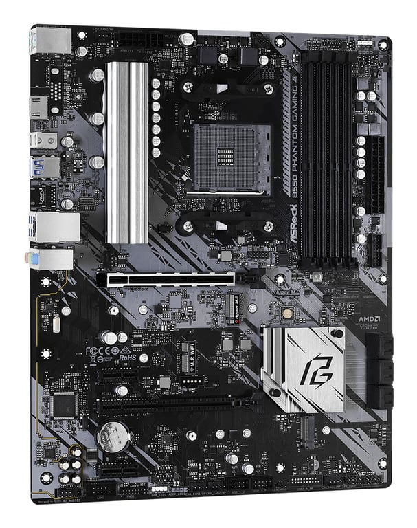 Asrock B550 Phantom Gaming 4 AMD B550 Emplacement AM4 ATX Neuf - vue 2