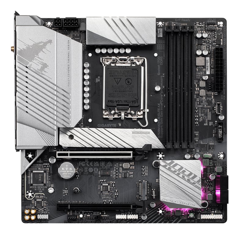 Gigabyte B760M AORUS ELITE AX - vue 3