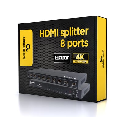 Gembird DSP-8PH4-03 répartiteur vidéo HDMI 8x HDMI