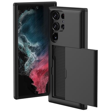 imoshion Coque arrière avec porte-cartes pour Samsung Galaxy S22 Ultra - Noir