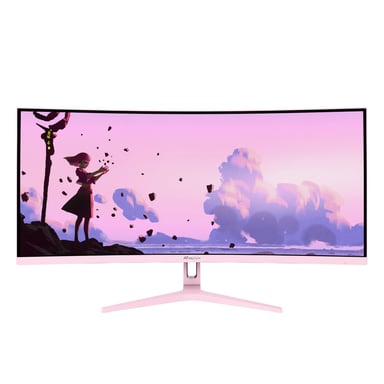 Arozzi Nova 34? Curved écran plat de PC 86,4 cm (34 ) 3440 x 1440 pixels 4K Ultra HD LED Rose - Neuf